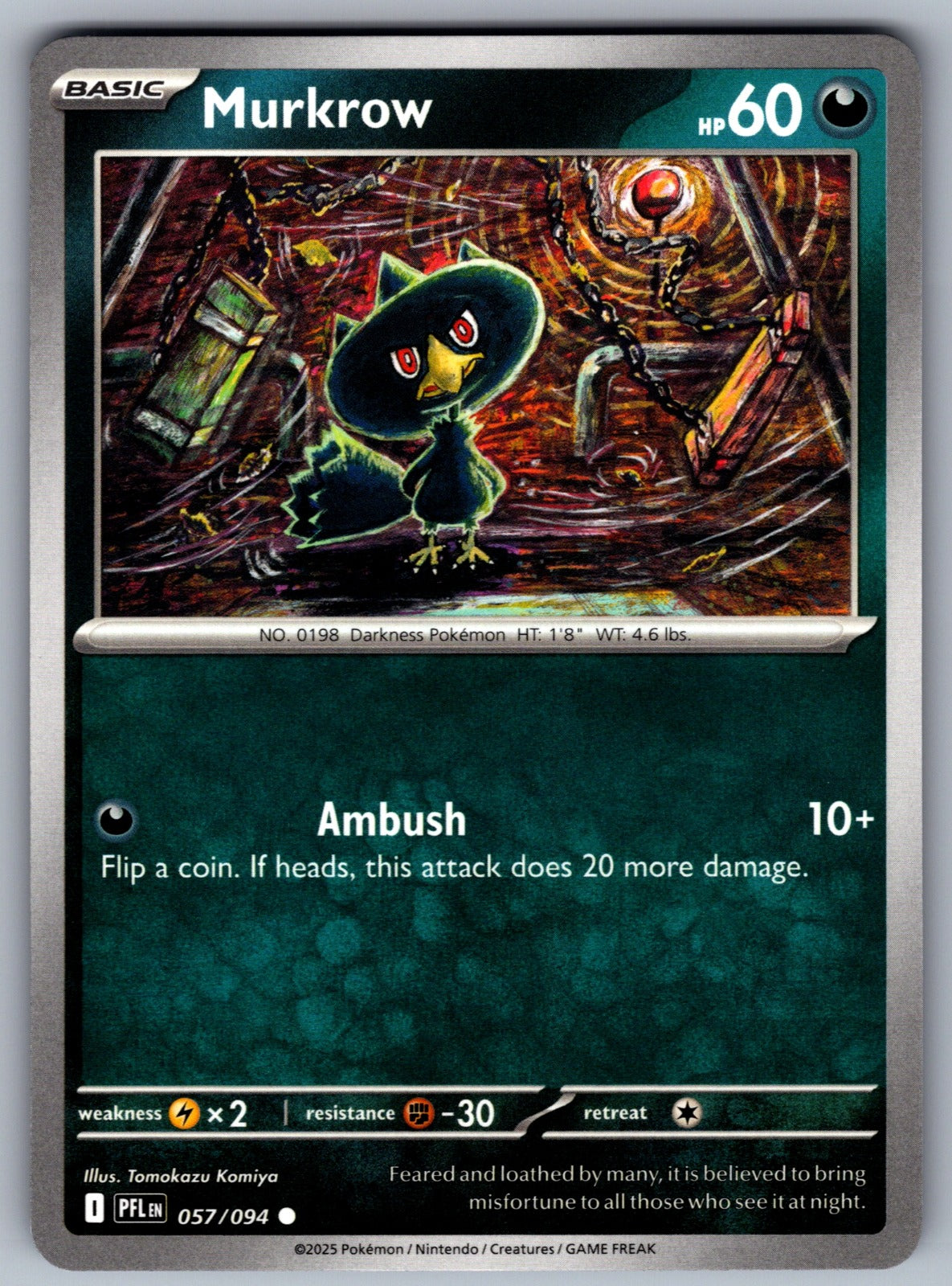 Murkrow Common ME02: Phantasmal Flames 057/094 NM 2025