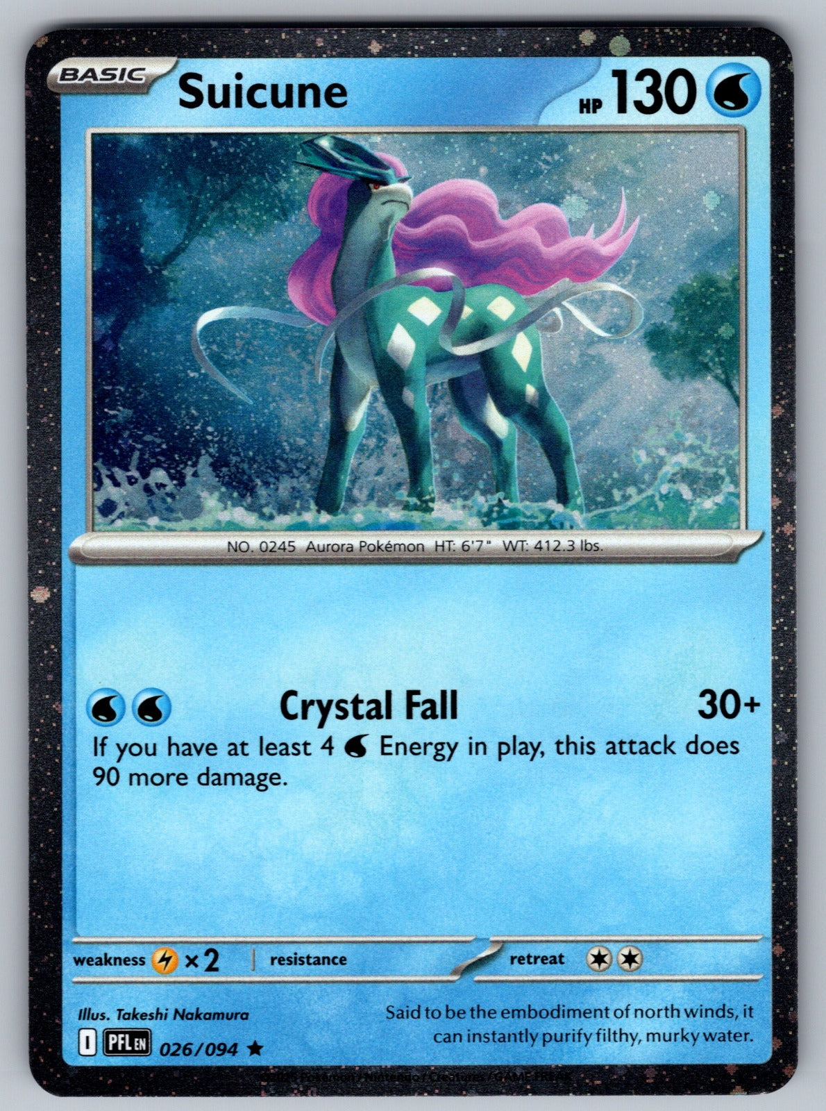 Suicune Holo Rare ME02: Phantasmal Flames 026/094 NM 2025