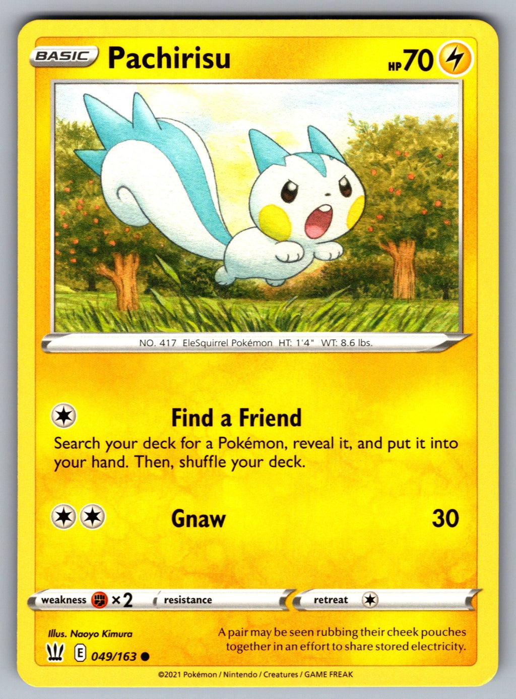 Pachirisu Common SWSH05: Battle Styles 049/163 NM 2021