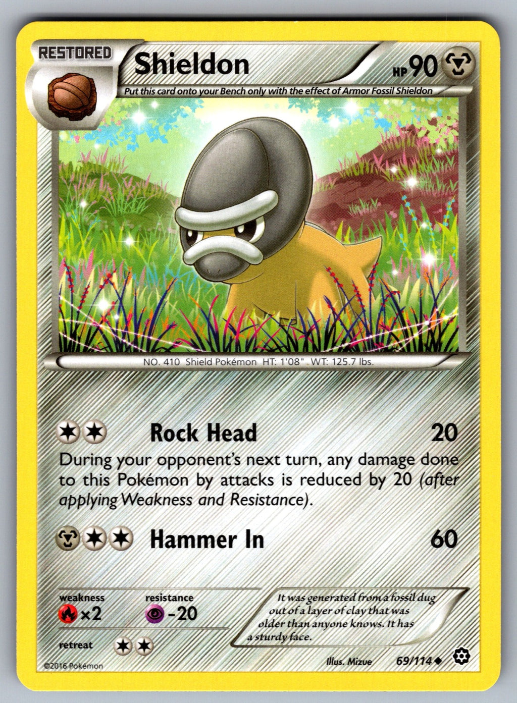 Shieldon Uncommon XY - Steam Siege 69/114 LP 2016
