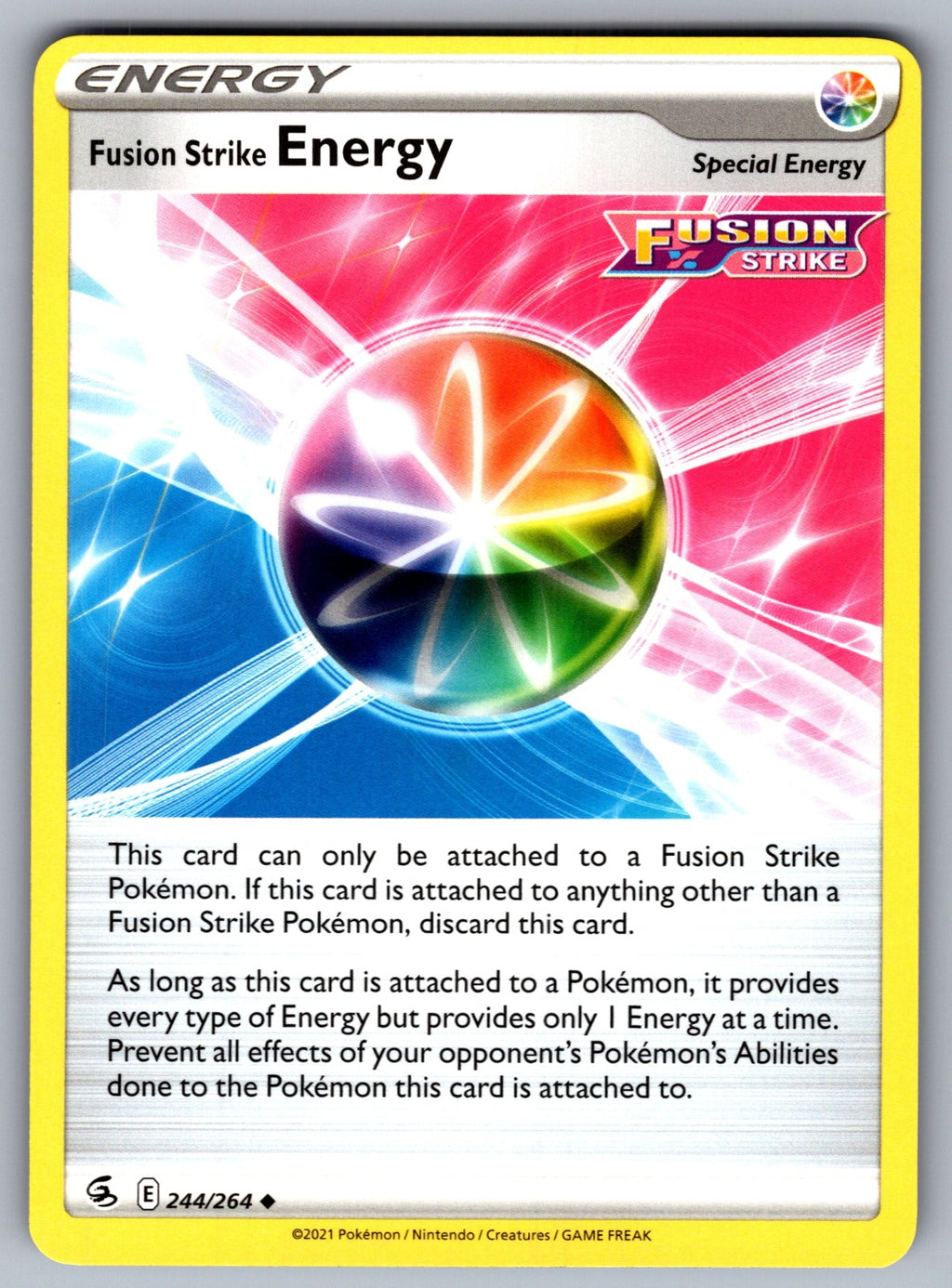 Fusion Strike Energy Uncommon SWSH08: Fusion Strike 244/264 NM 2021