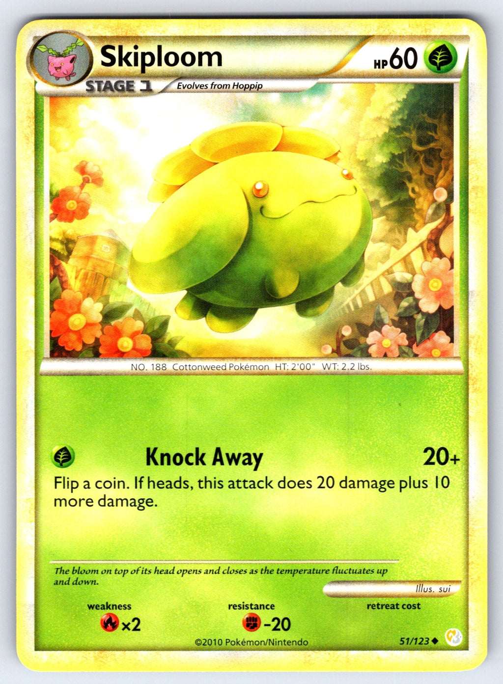 Skiploom Uncommon HeartGold SoulSilver 51/123 LP 2010
