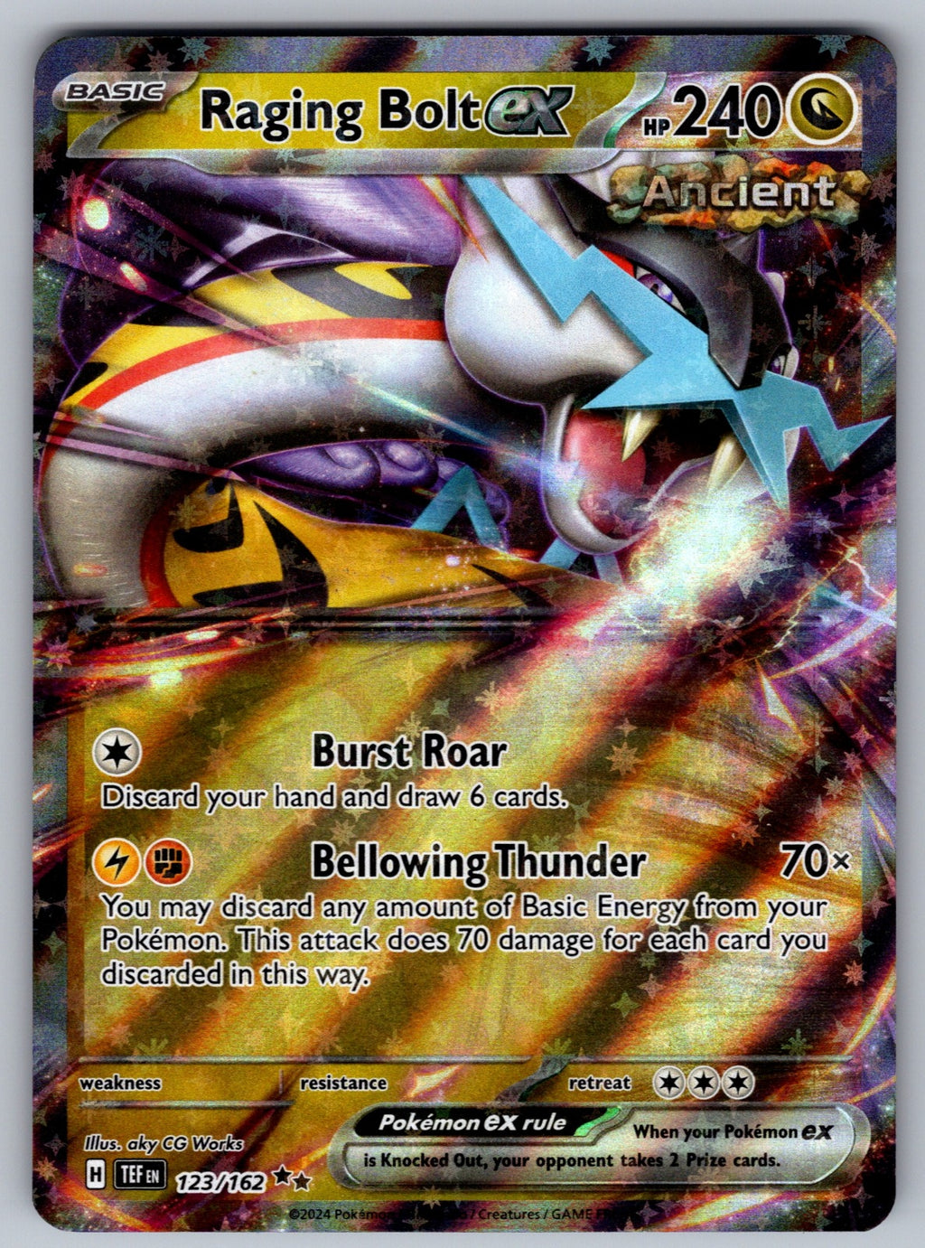 Raging Bolt ex - Holo Double Rare SV05: Temporal Forces 123/162 NM 2024