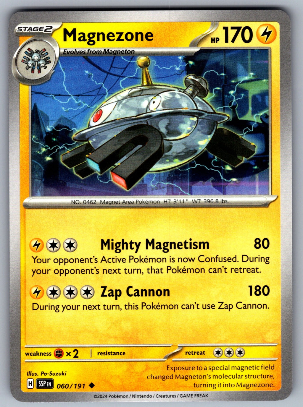 Magnezone Uncommon SV08: Surging Sparks 060/191 NM 2024