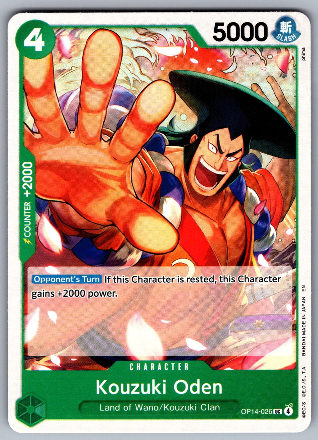 Kouzuki Oden UC The Azure Sea's Seven Release Event Cards OP14-026 NM 2026