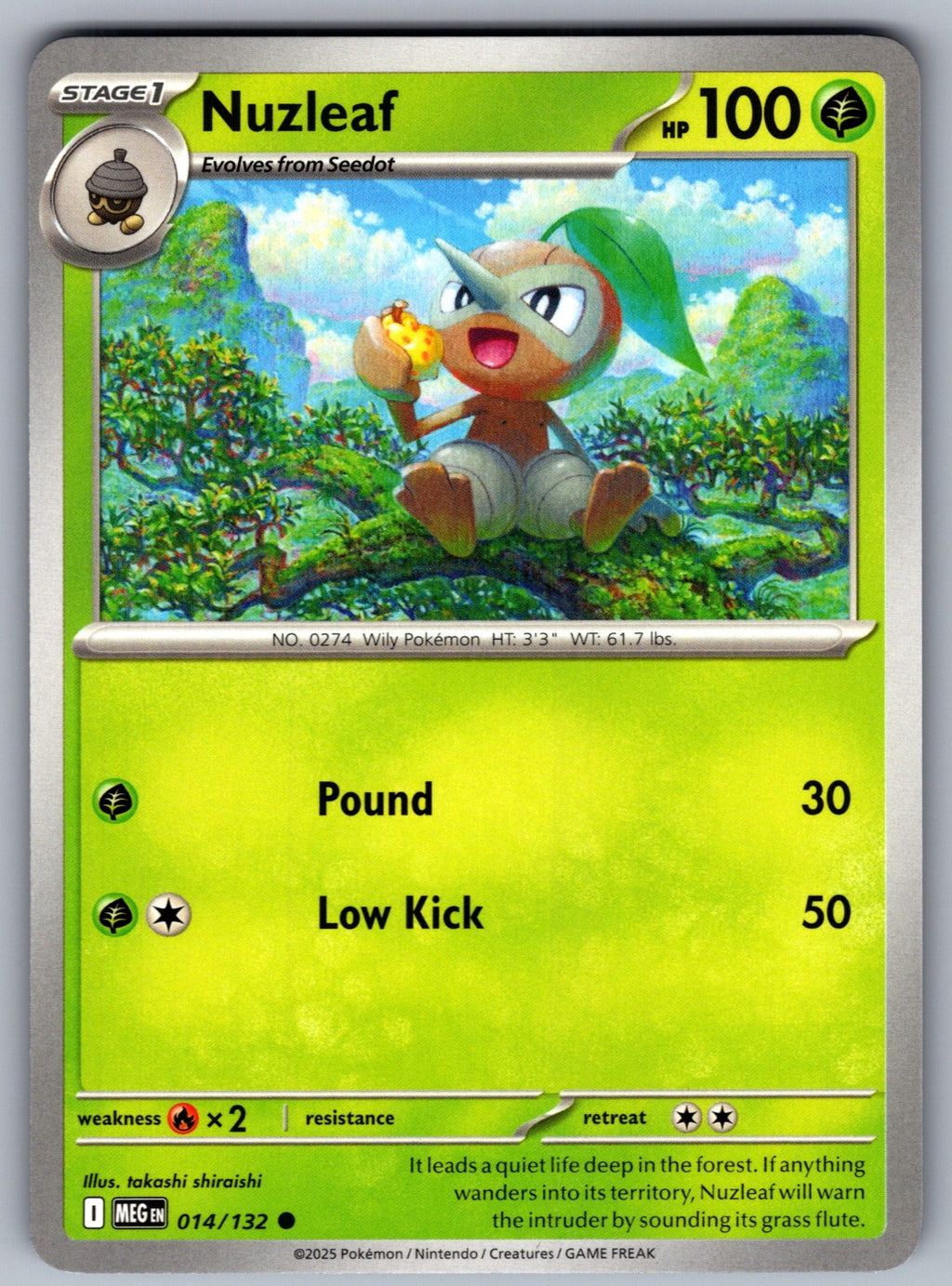 Nuzleaf Common ME01: Mega Evolution 014/132 NM 2025