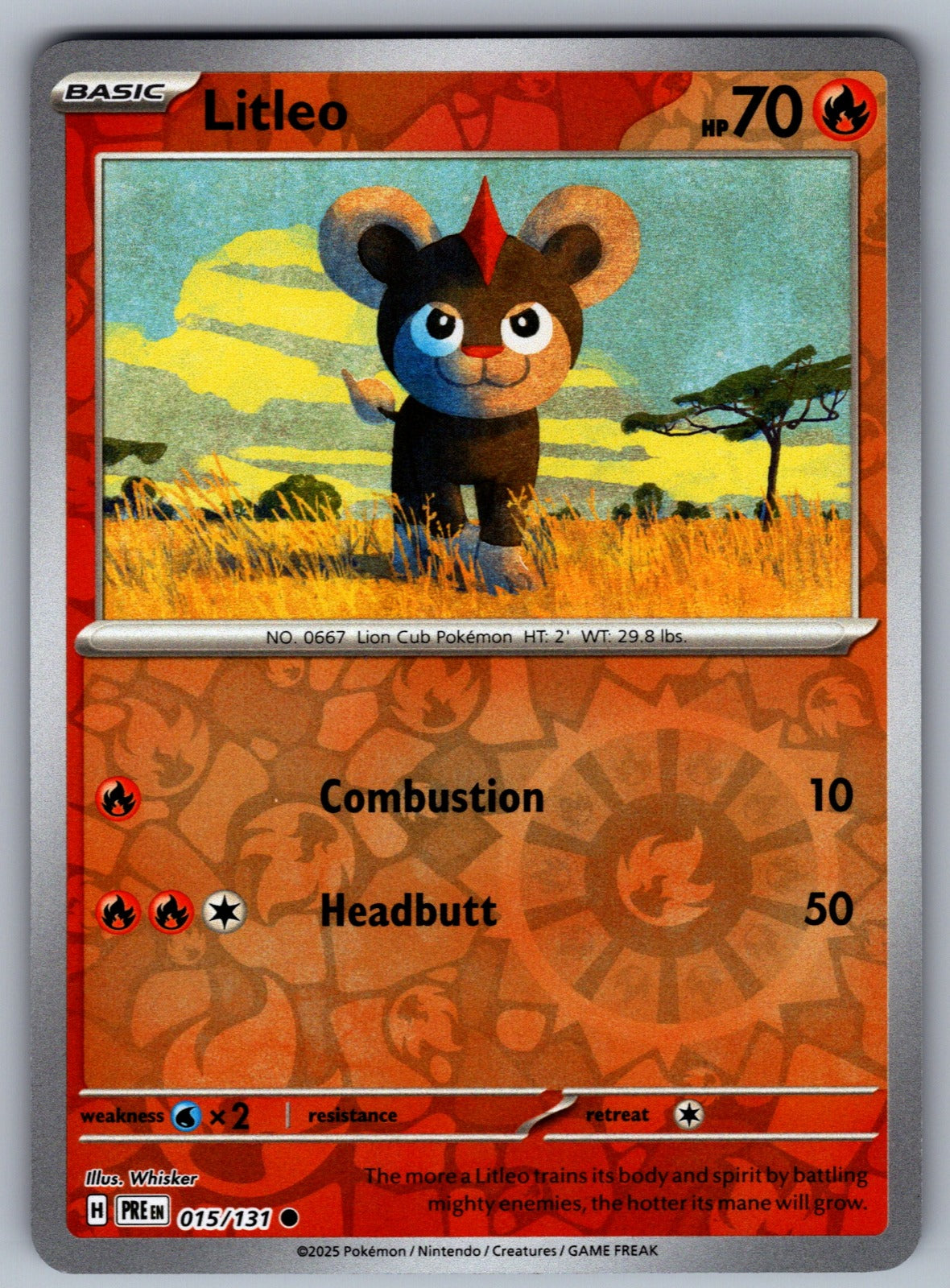 Litleo Reverse Holo Common SV: Prismatic Evolutions 015/131 NM 2025