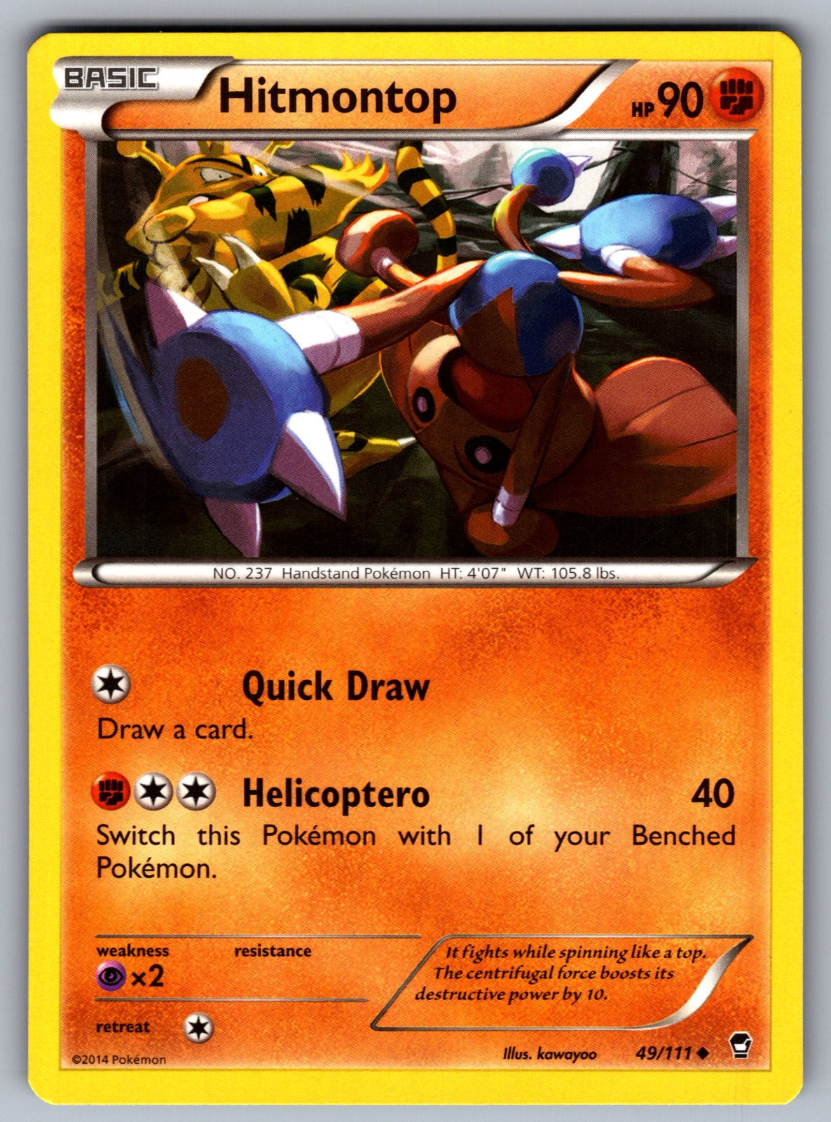 Hitmontop Uncommon XY - Furious Fists 49/111 LP 2014