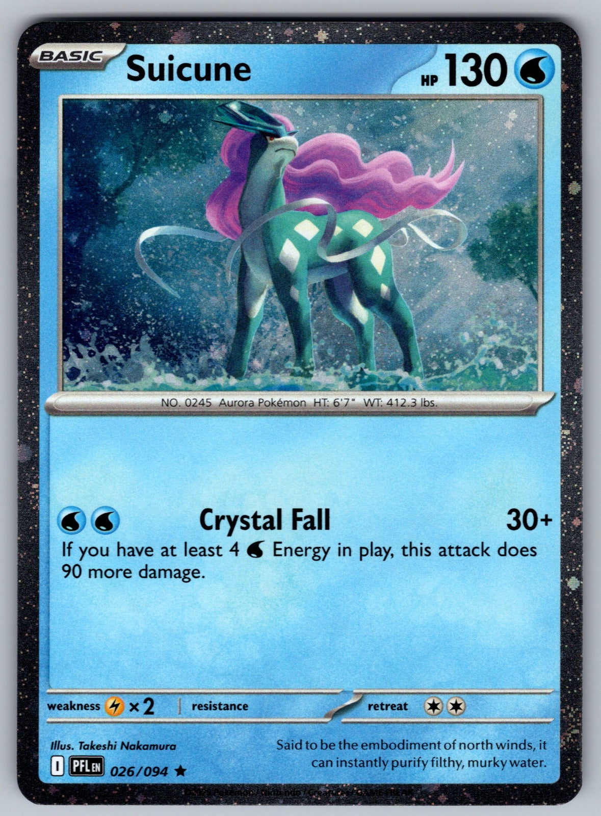 Suicune Holo Rare ME02: Phantasmal Flames 026/094 NM 2025
