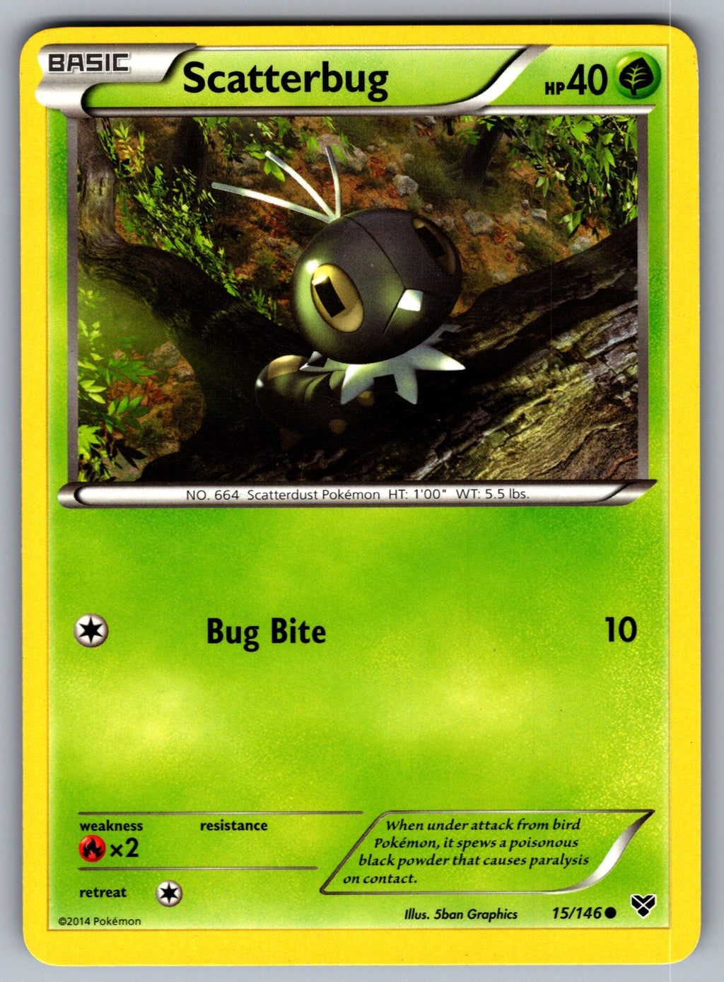 Scatterbug Common XY Base Set 15/146 LP 2014