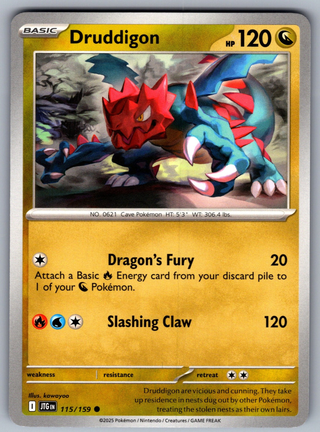 Druddigon Common SV09: Journey Together 115/159 NM 2025
