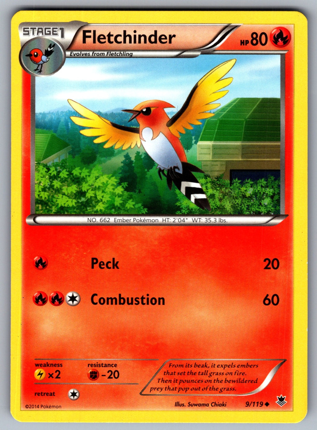 Fletchinder Uncommon XY - Phantom Forces 9/119 LP 2014