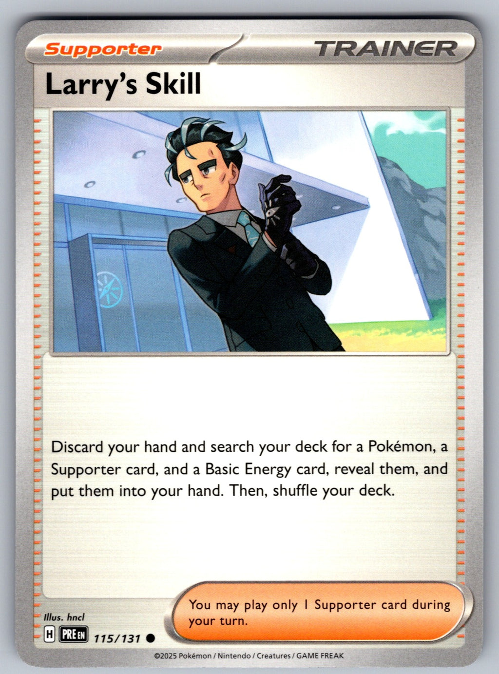 Larry's Skill Common SV: Prismatic Evolutions 115/131 NM 2025