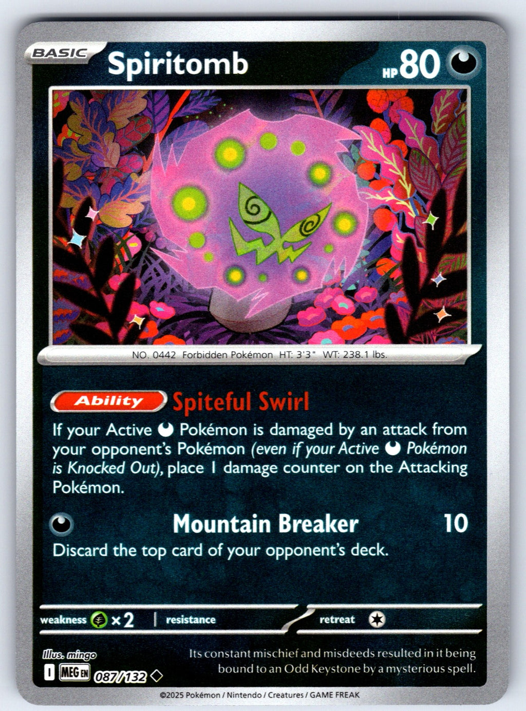 Spiritomb Reverse Holo Rare SWSH11: Lost Origin 117/196 NM 2022