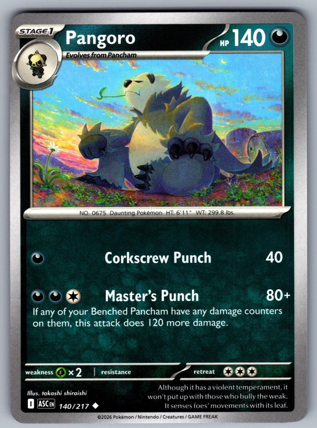 Pangoro Uncommon ME: Ascended Heroes 140/217 NM 2026