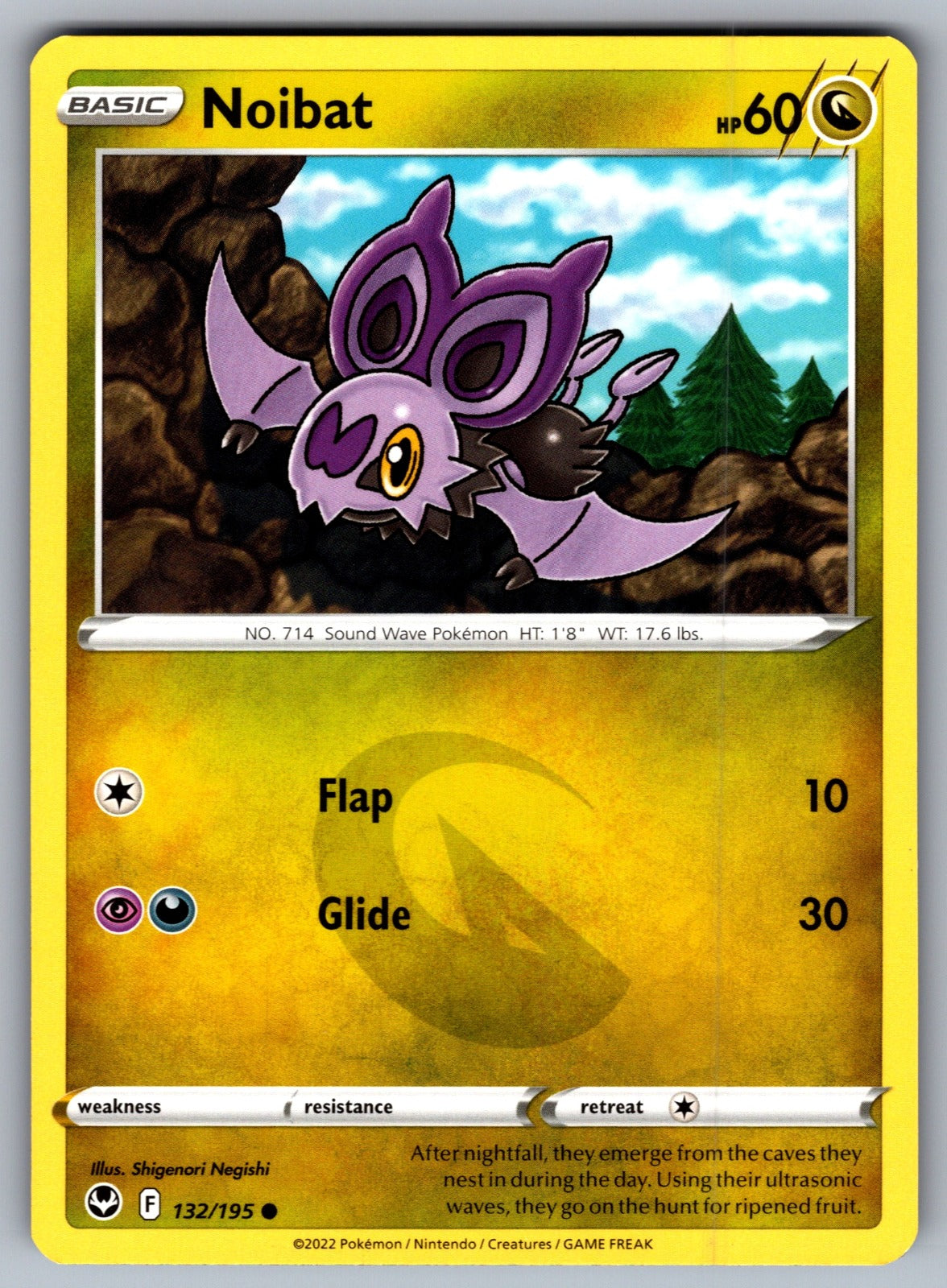 Noibat Common SWSH12: Silver Tempest 132/195 NM 2022