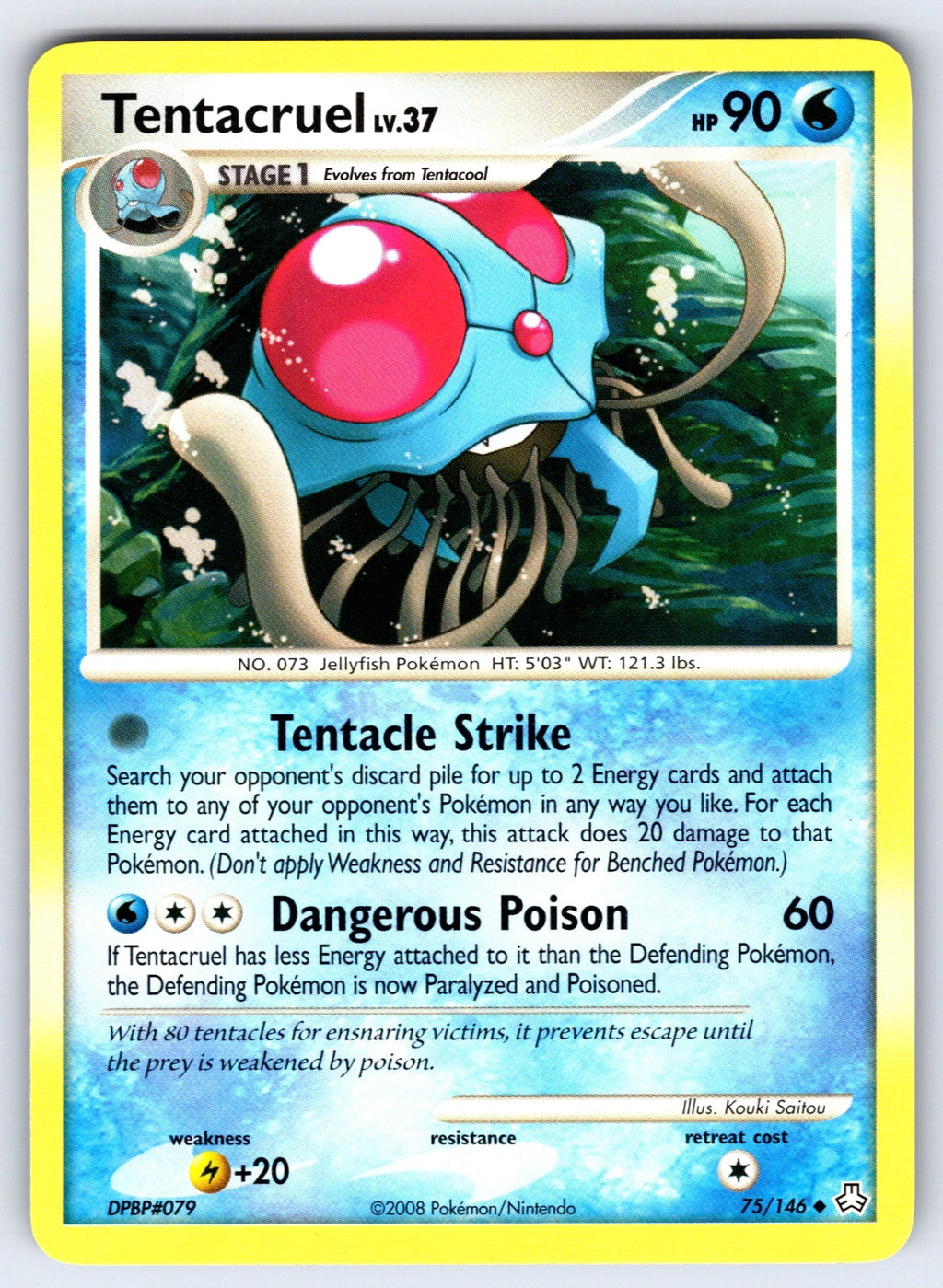 Tentacruel Uncommon Legends Awakened 75/146 LP 2008