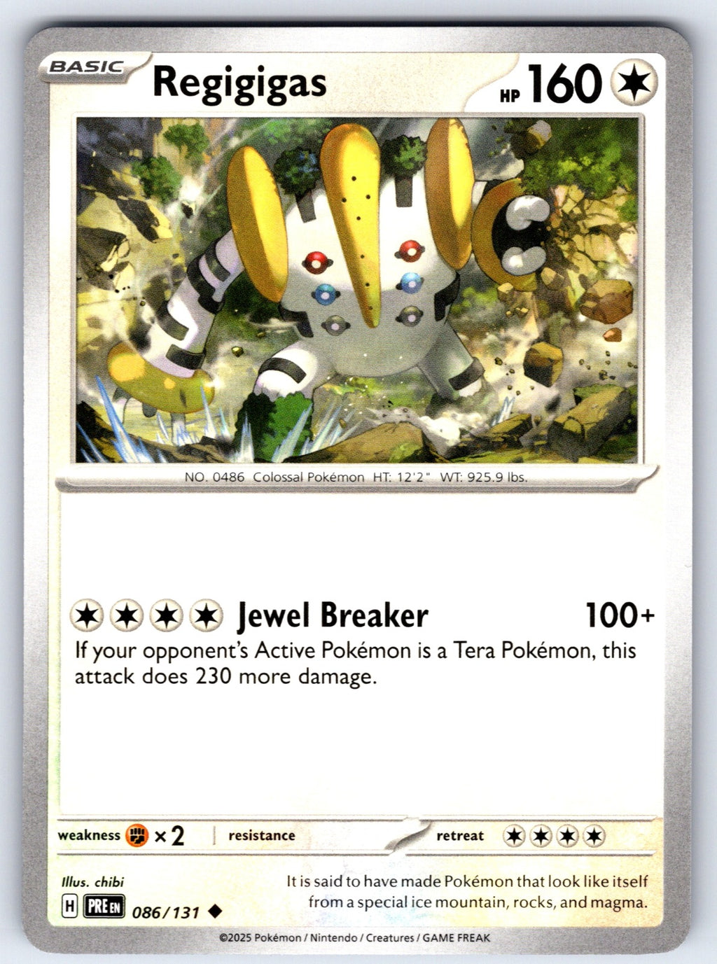 Regigigas Uncommon SV: Prismatic Evolutions 086/131 NM 2025