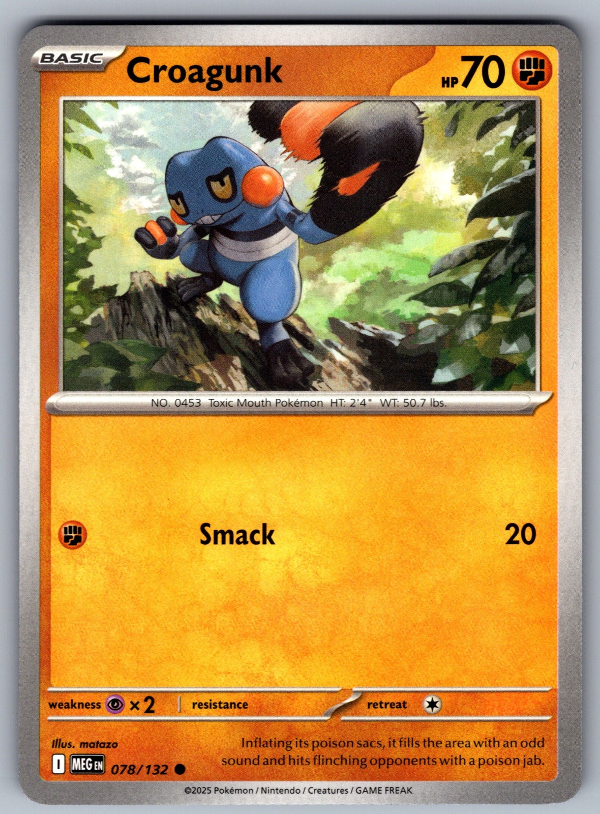 Croagunk Common ME01: Mega Evolution 078/132 NM 2025