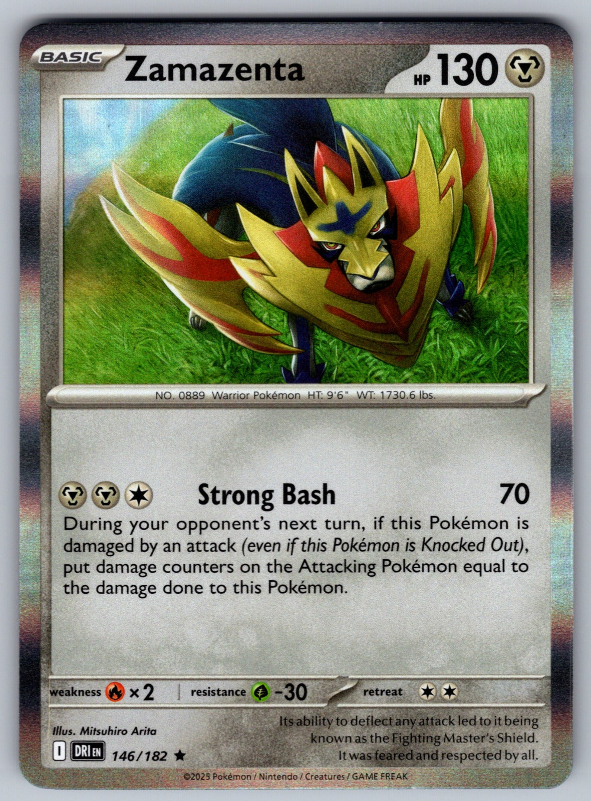Zamazenta Holo Rare SV10: Destined Rivals 146/182 NM 2025