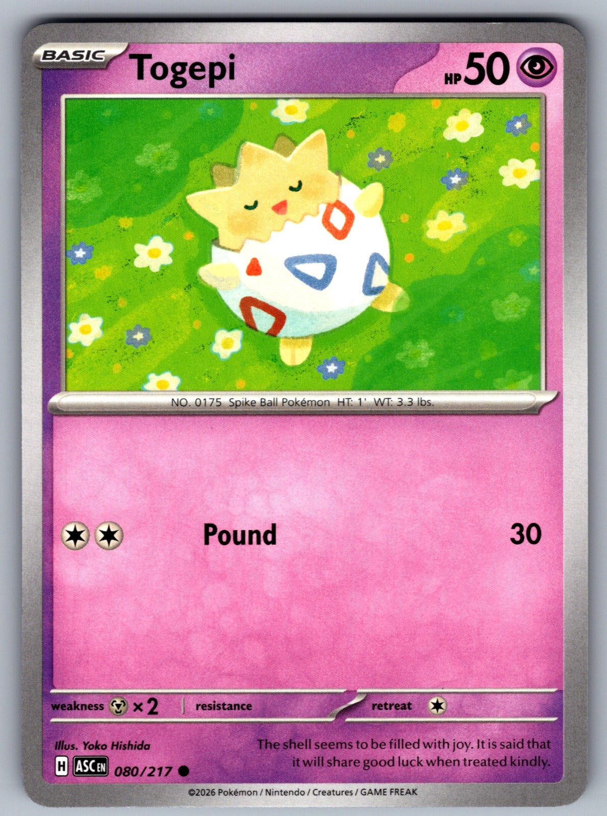 Togepi Common ME: Ascended Heroes 080/217 NM 2026