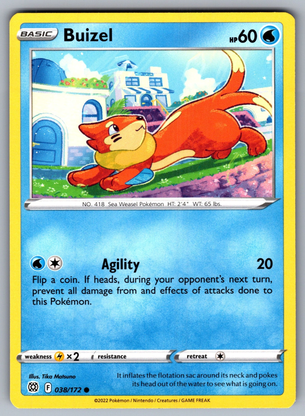 Buizel Common SWSH09: Brilliant Stars 038/172 NM 2022