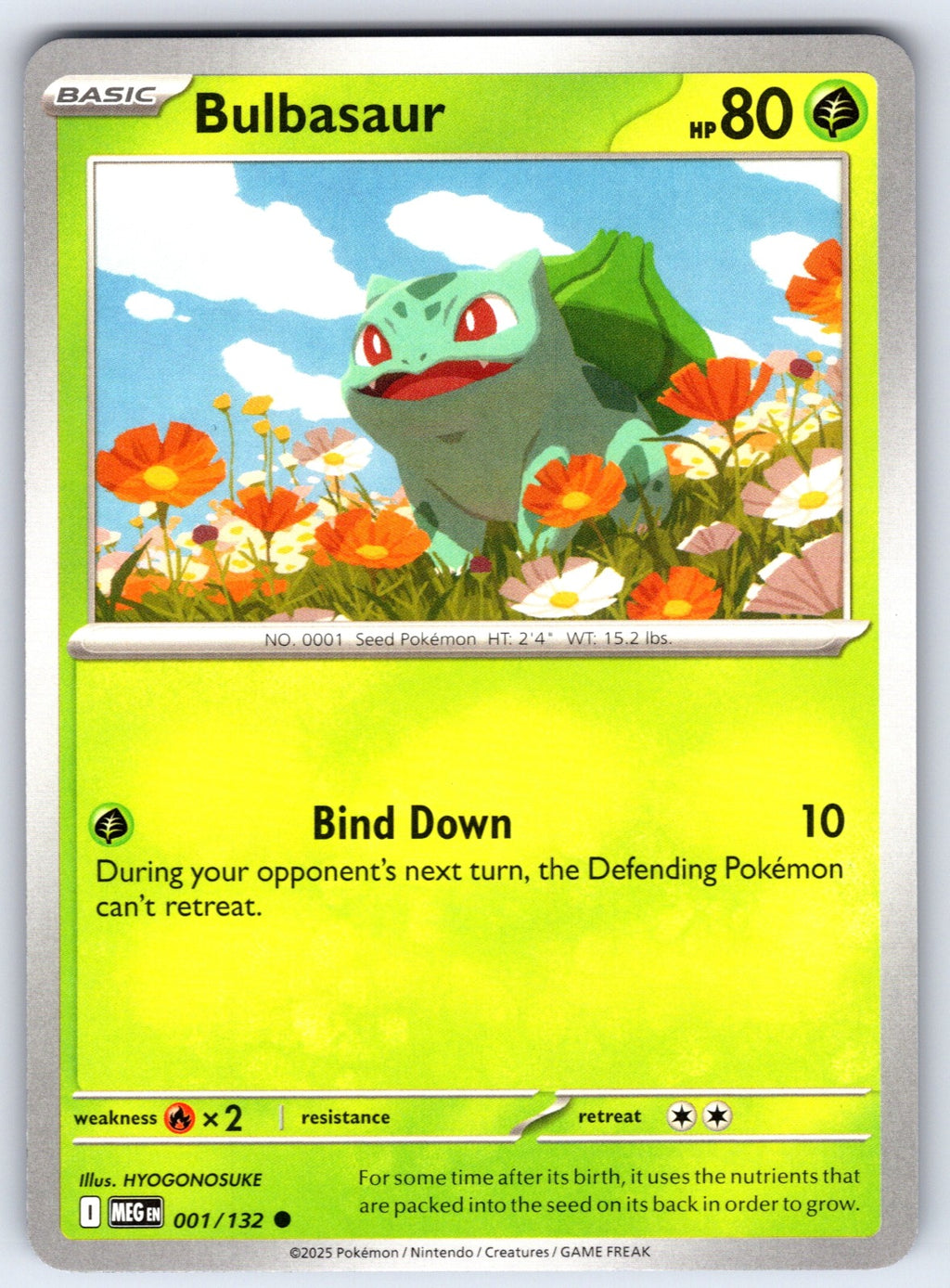 Bulbasaur Common ME01: Mega Evolution 001/132 NM 2025