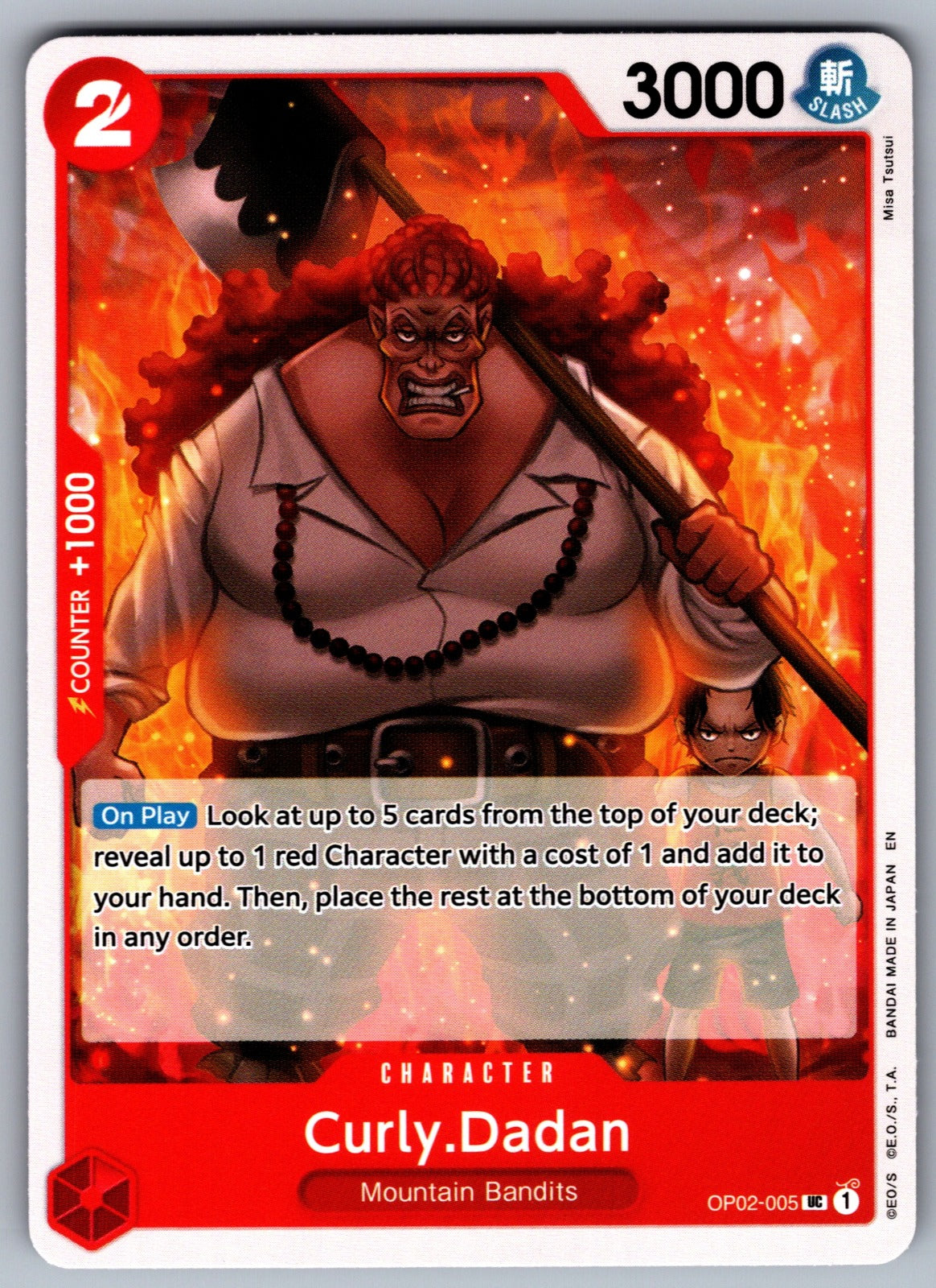 Curly.Dadan UC Paramount War OP02-005 NM 2023