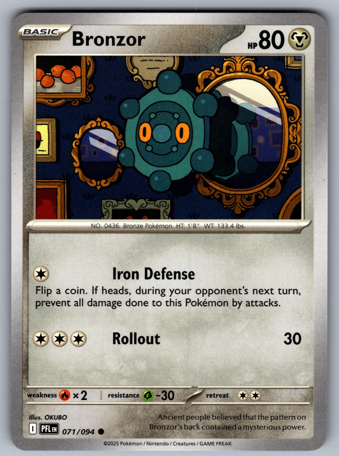 Bronzor Common ME02: Phantasmal Flames 071/094 NM 2025