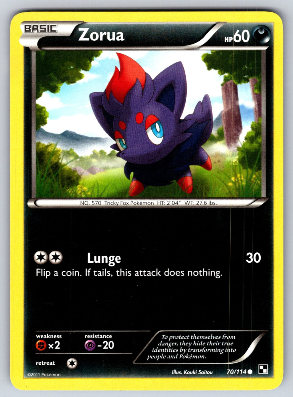 Zorua Common Black and White 70/114 LP 2011
