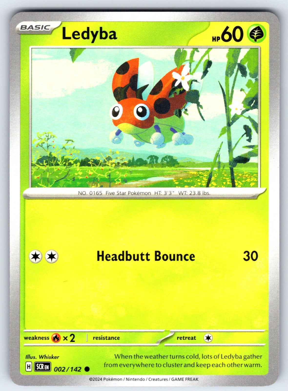 Ledyba Common SV07: Stellar Crown 002/142 NM 2024