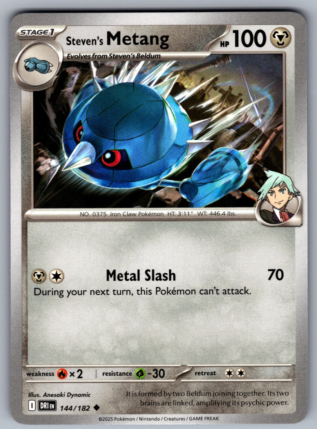 Steven's Metang Uncommon SV10: Destined Rivals 144/182 NM 2025