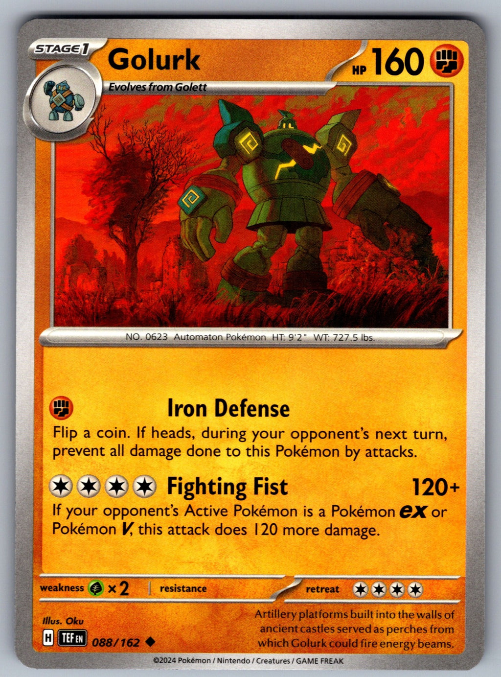 Golurk Uncommon SV05: Temporal Forces 088/162 NM 2024