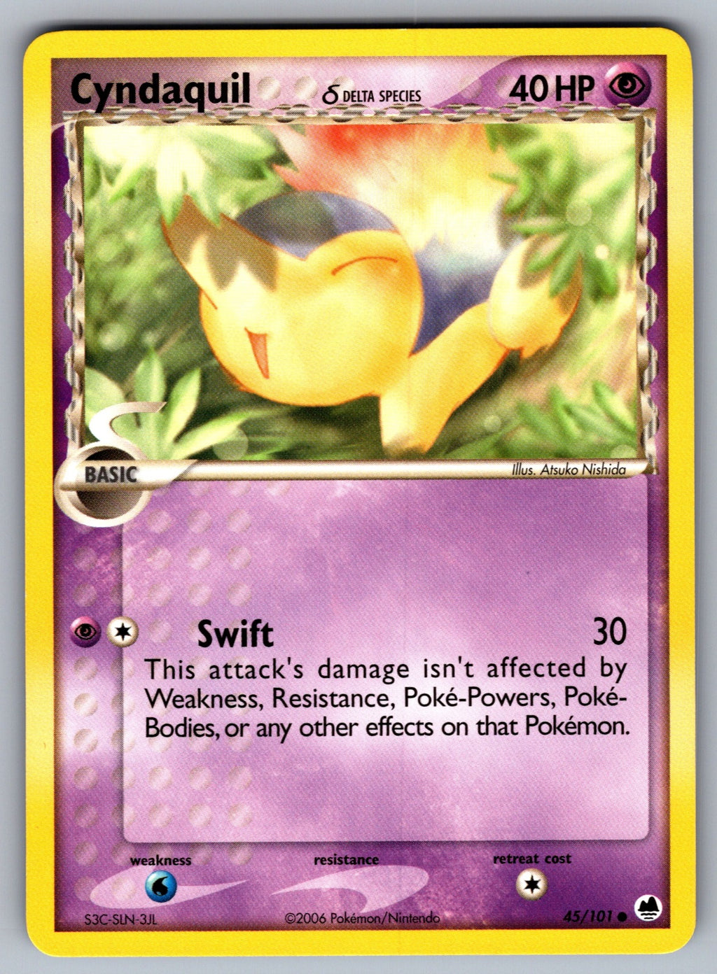 Cyndaquil (Delta Species) Common Dragon Frontiers 45/101 NM 2006
