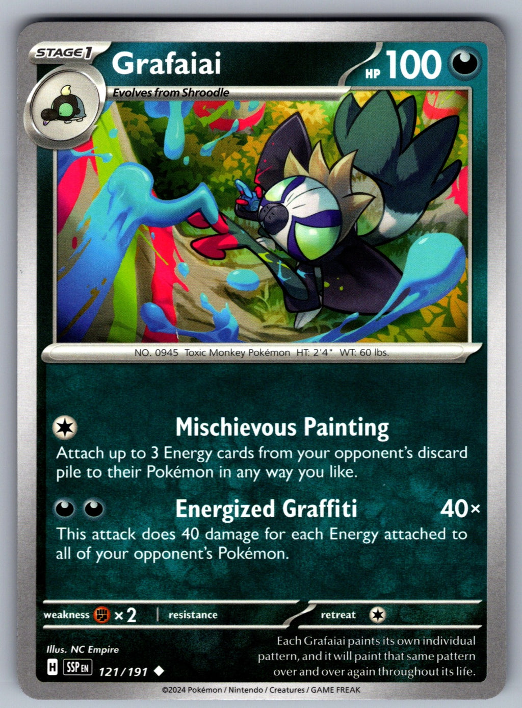 Grafaiai Uncommon SV08: Surging Sparks 121/191 NM 2024