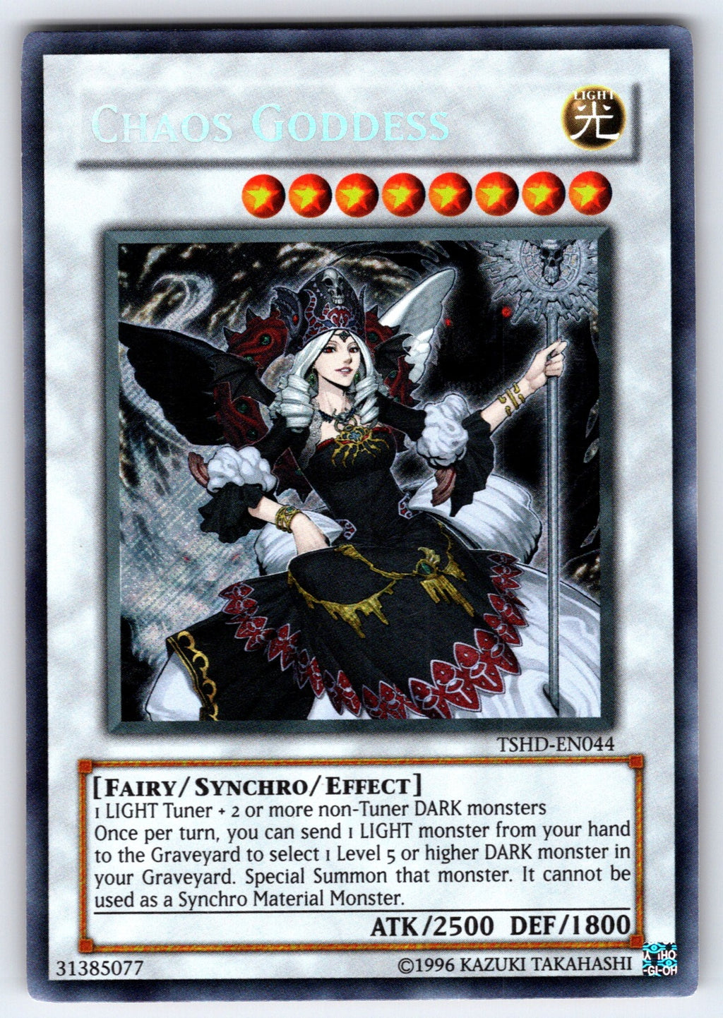 Chaos Goddess Unlimited Secret Rare The Shining Darkness TSHD-EN044 NM 2010