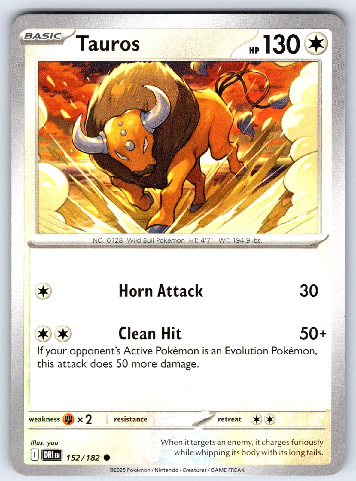 Tauros Common SV10: Destined Rivals 152/182 NM 2025