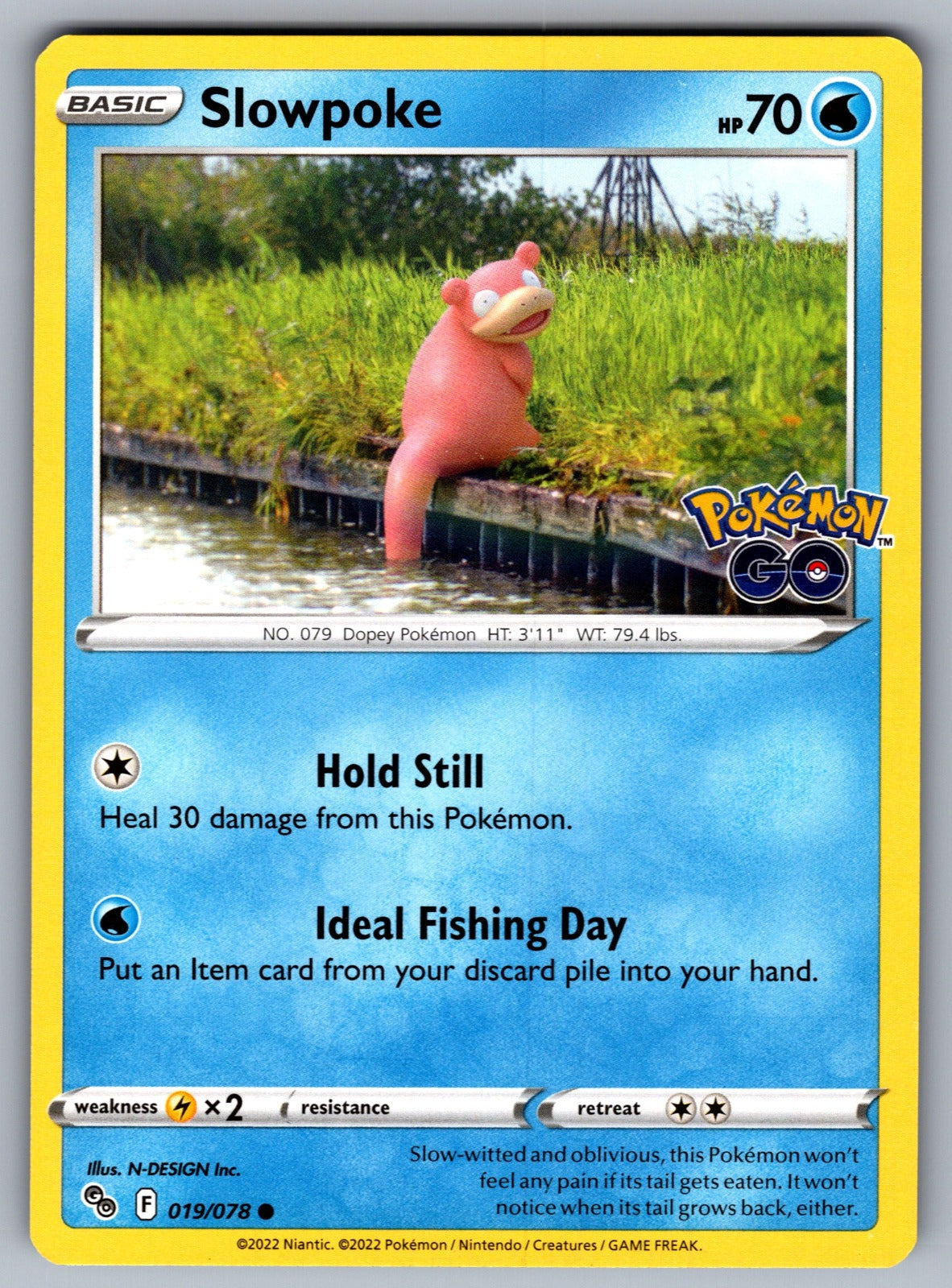Slowpoke Common Pokemon GO 019/078 NM 2022