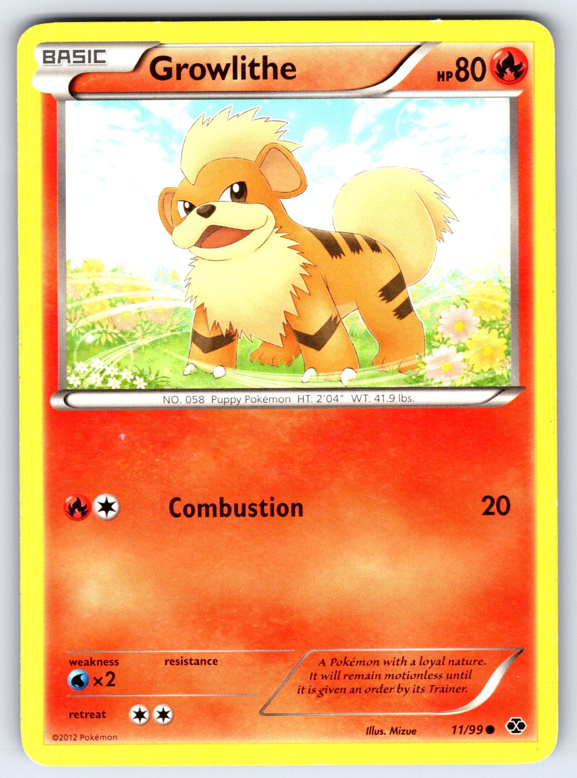 Growlithe (11) Common Next Destinies 11/99 LP 2012