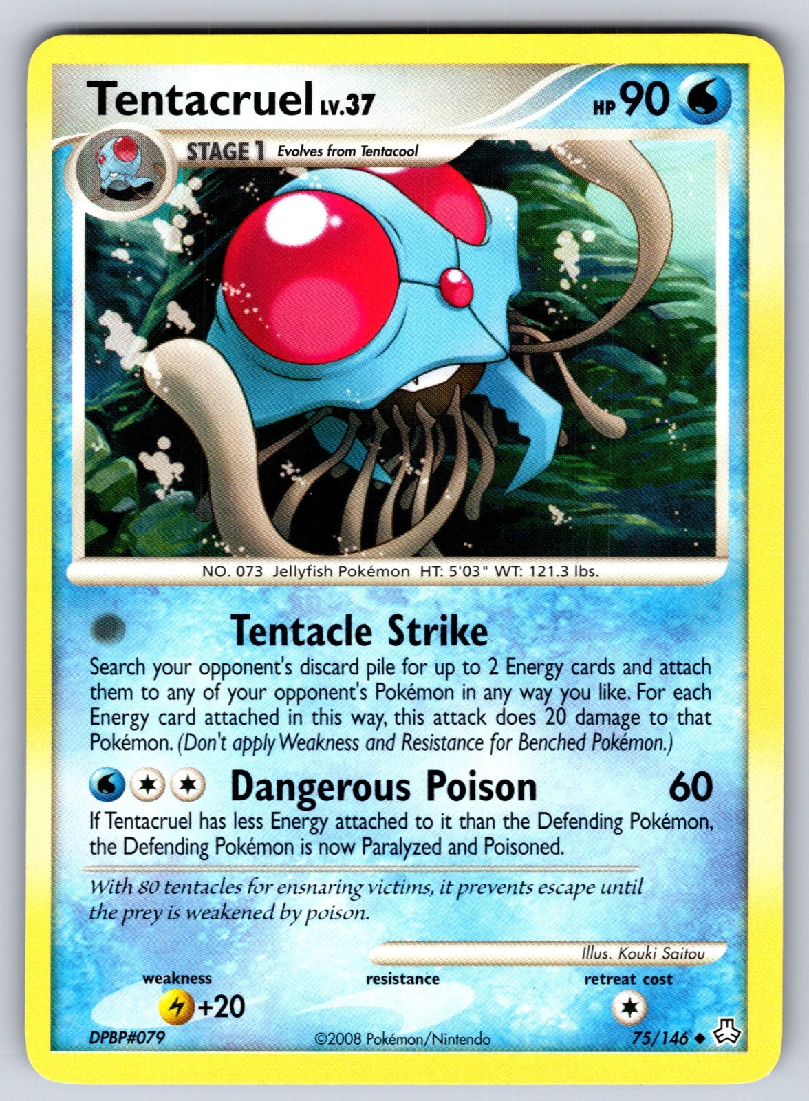Tentacruel Uncommon Legends Awakened 75/146 LP 2008