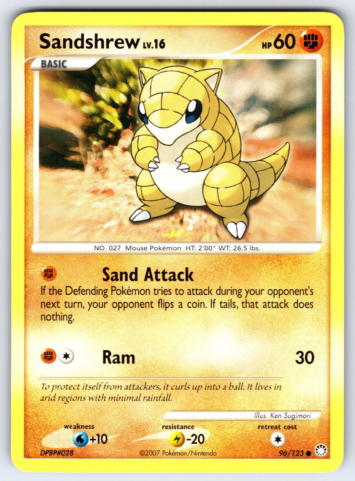 Sandshrew Common Mysterious Treasures 96/123 LP 2007