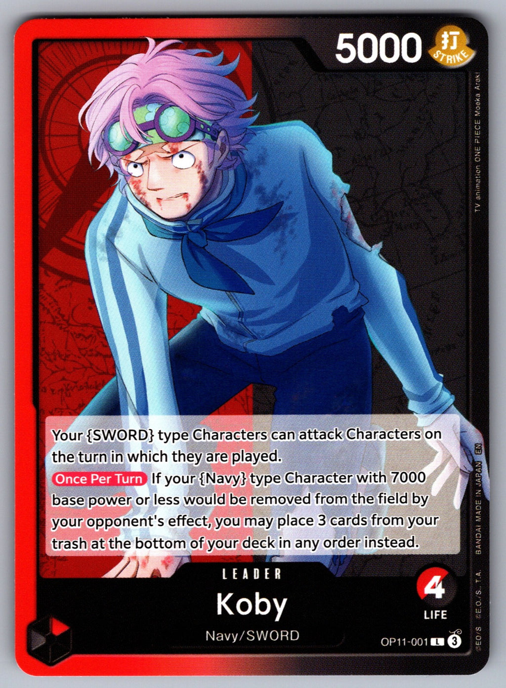 Koby (001) L A Fist of Divine Speed OP11-001 NM 2025