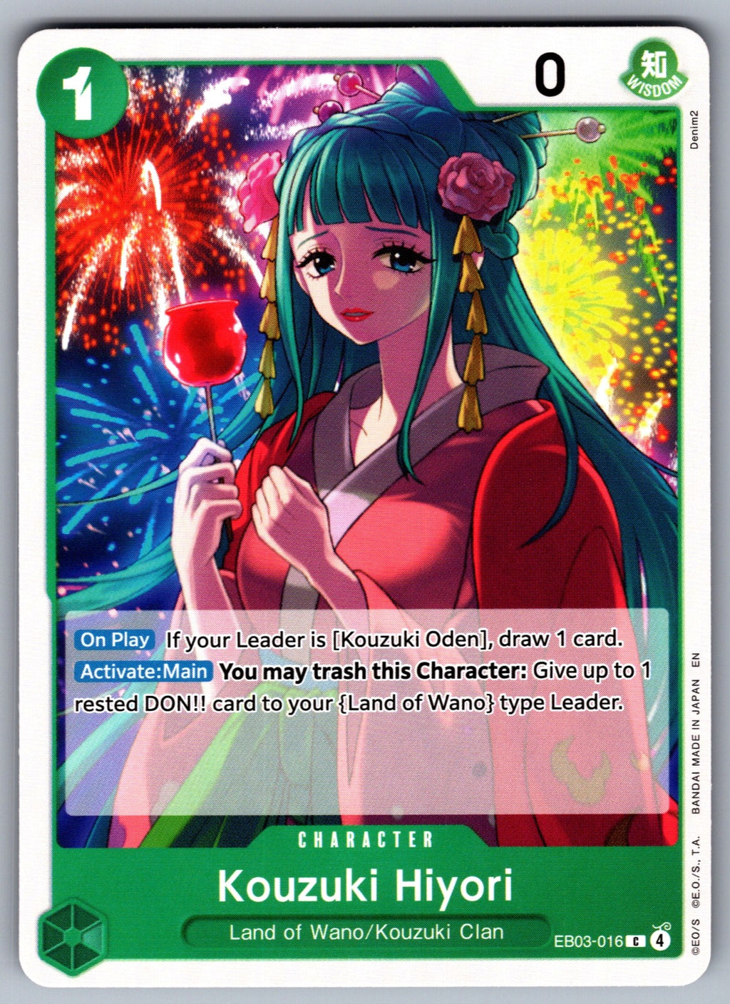 Kouzuki Hiyori C Extra Booster: One Piece Heroines Edition EB03-016 NM 2026