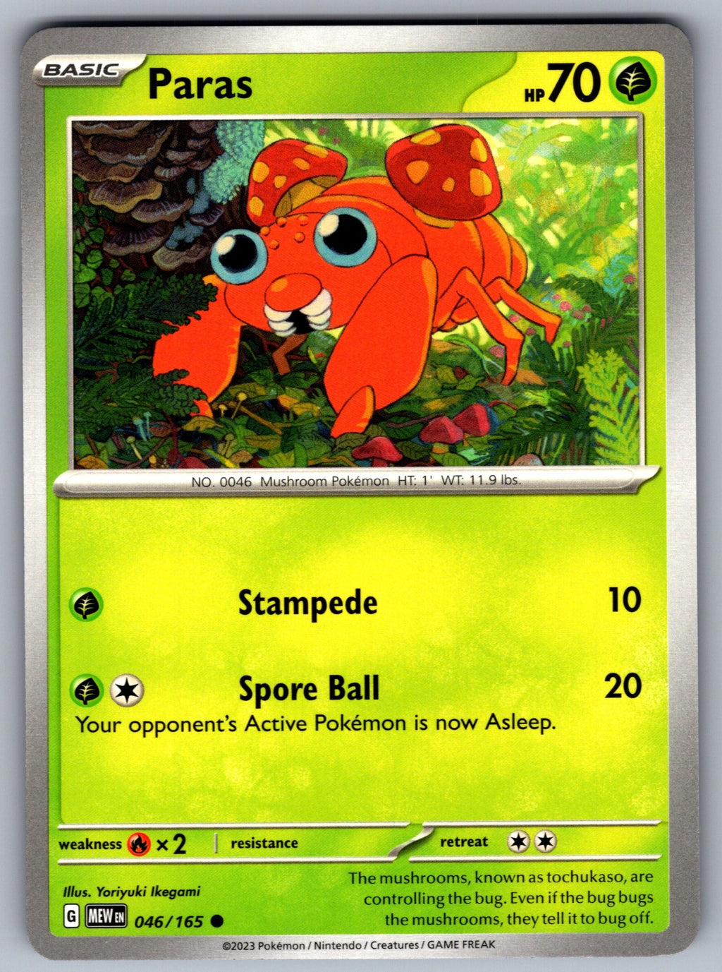 Paras Common SV: Scarlet & Violet 151 046/165 NM 2023