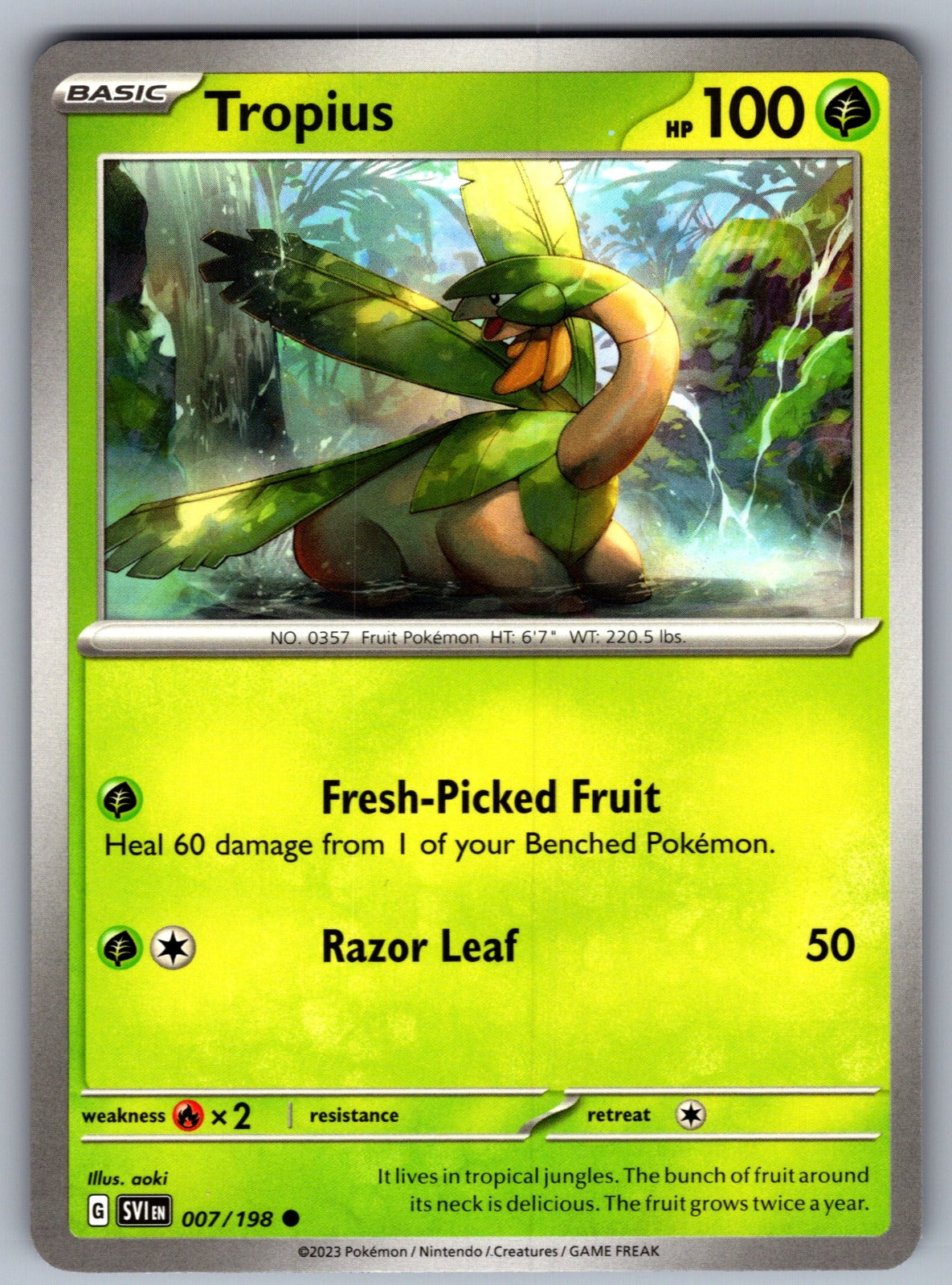 Tropius Common SV01: Scarlet & Violet Base Set 007/198 NM 2023