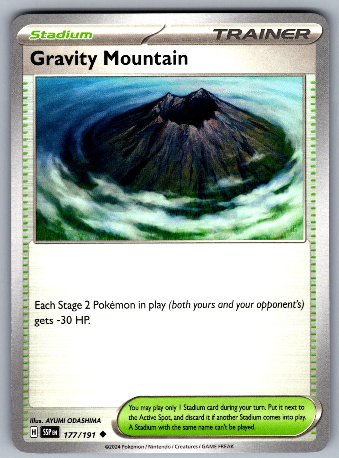 Gravity Mountain Uncommon SV08: Surging Sparks 177/191 NM 2024