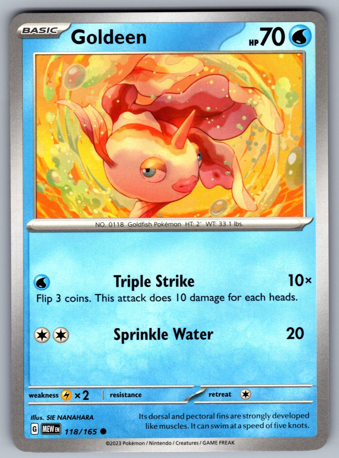 Goldeen Common SV: Scarlet & Violet 151 118/165 NM 2023