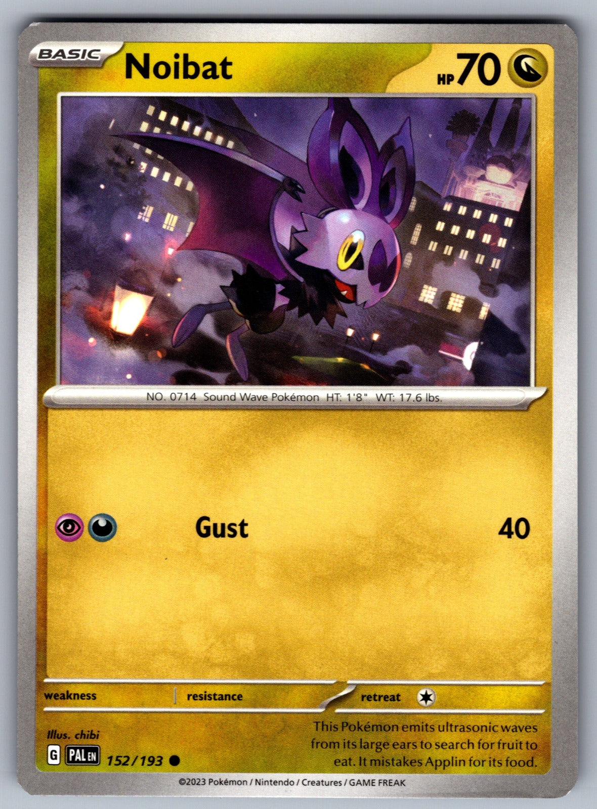Noibat Common SV02: Paldea Evolved 152/193 NM 2023