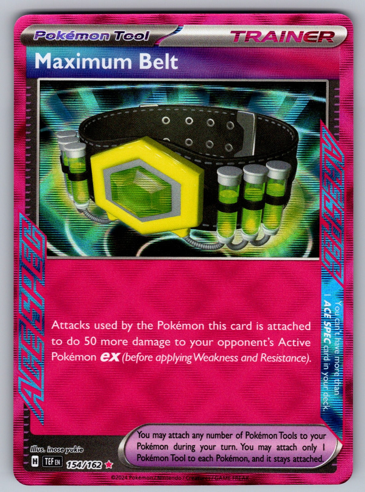 Maximum Belt Holo ACE SPEC Rare Prize Pack Series Cards 154/162 NM 2022