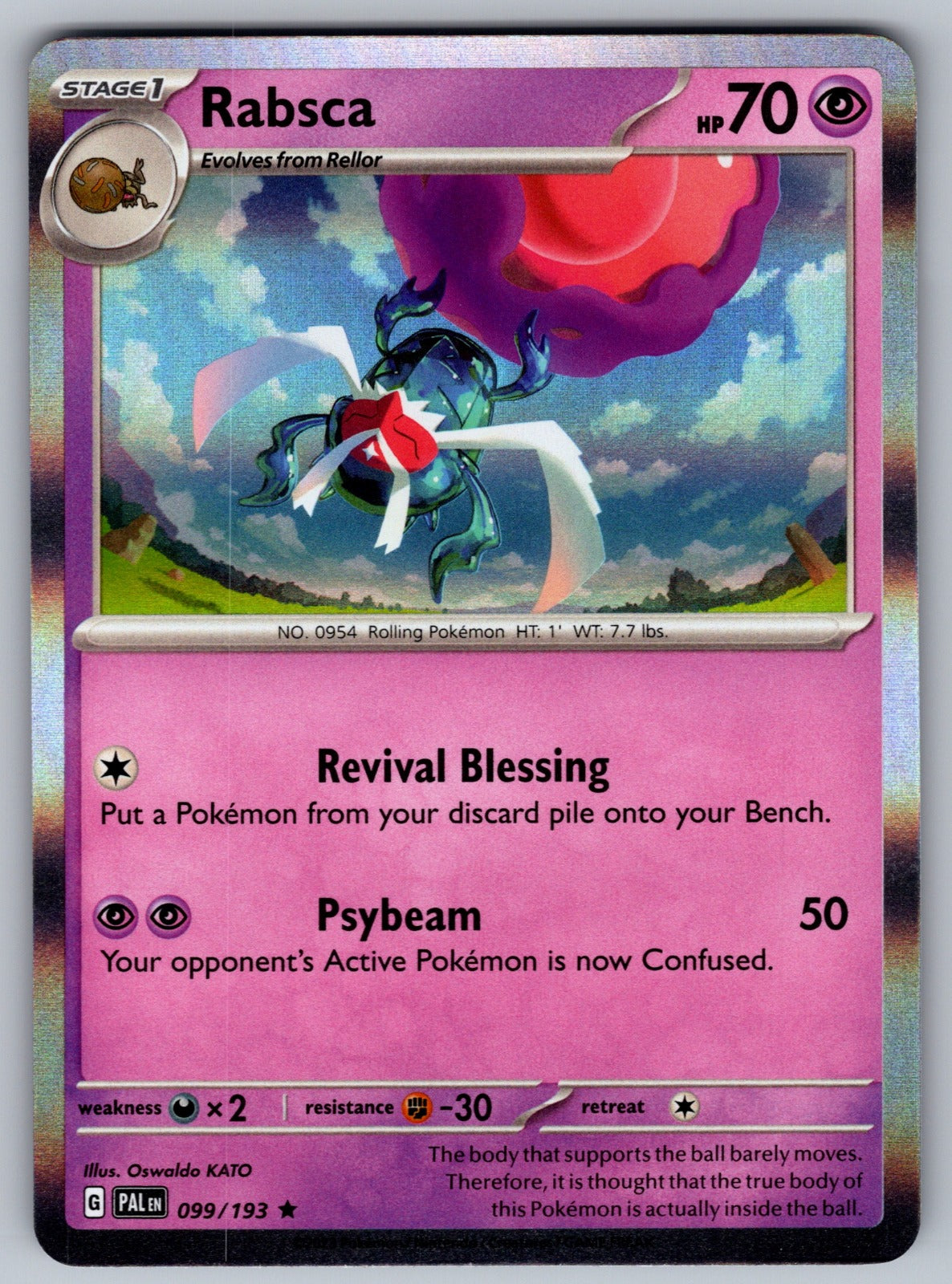 Rabsca Holo Rare SV02: Paldea Evolved 099/193 NM 2023